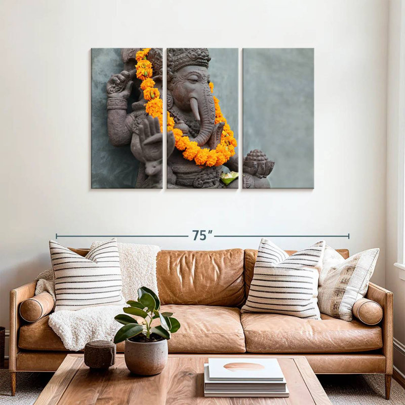 Adella Ganesha Statue, 36" H x 57" W