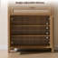 72.1''H Bohemian Rattan Panel Storage Cabinet With Adjustable Shelves-1756024177
