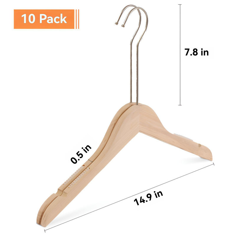 Cintres en bois intégrés - Système de garde-robe No Mark, 10