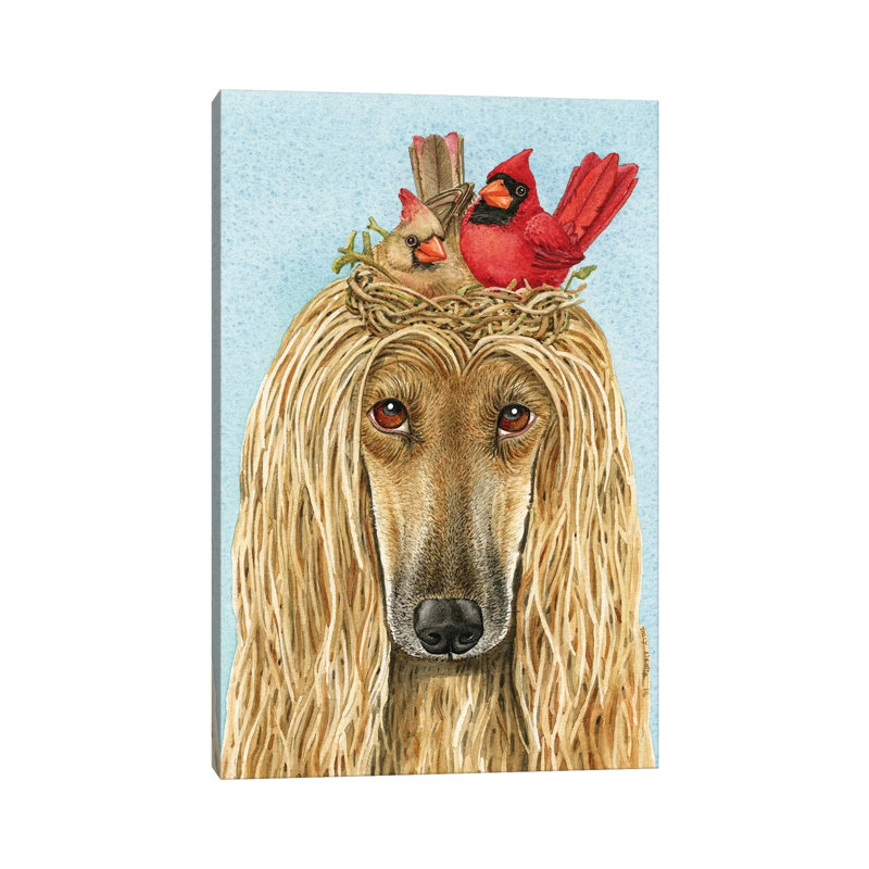 Bird Nest Hairdo by Tracy Lizotte - Wrapped Canvas Painting, 20.32 cm H x 30.48 cm W
