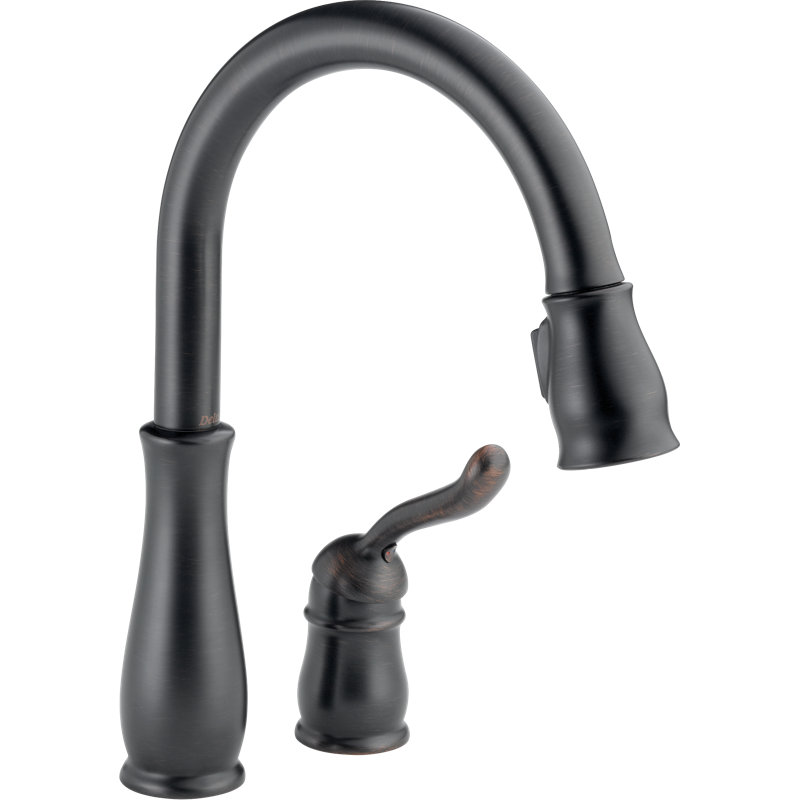 Leland Pull Down Single Handle Kitchen Faucet with MagnaTite® Docking and Diamond Seal Technology, Stainless/Soap Dispenser