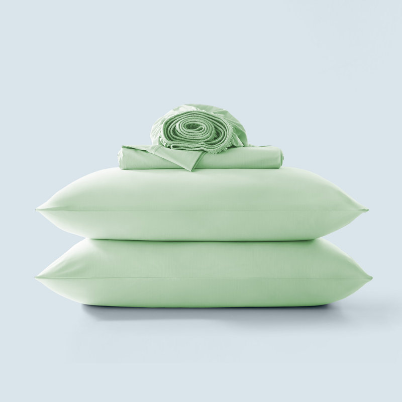 Sleep Zone Cooling Sheet Set, King Sheet Set with 2 Pillowcases, Green
