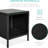 3-Piece Patio Bistro Set – Black PE Rattan Outdoor Conversation Furniture – 2 Cushioned Chairs & Coffee Table – Weather-Resistant, for Backyard, Balcony, Porch-1224317387-1224317385
