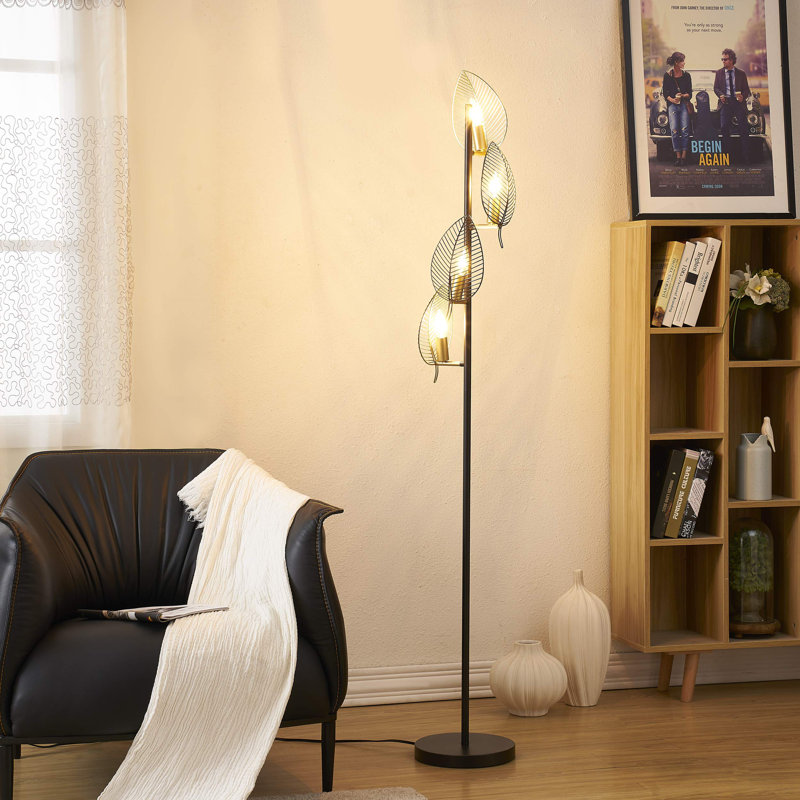 Lylian 67'' Tree Floor Lamp, Black