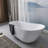 67" x 32" Freestanding Soaking Solid Surface Bathtub