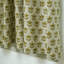 Rideau en pur lin vert olive imprimé à la main, non doublé, à plis pincés, pour salon et chambre, style bohème et champêtre.-106444291