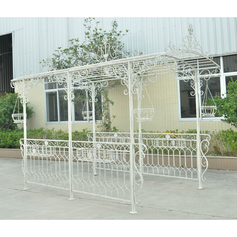 Georgia Iron Patio Gazebo Gazebo, White