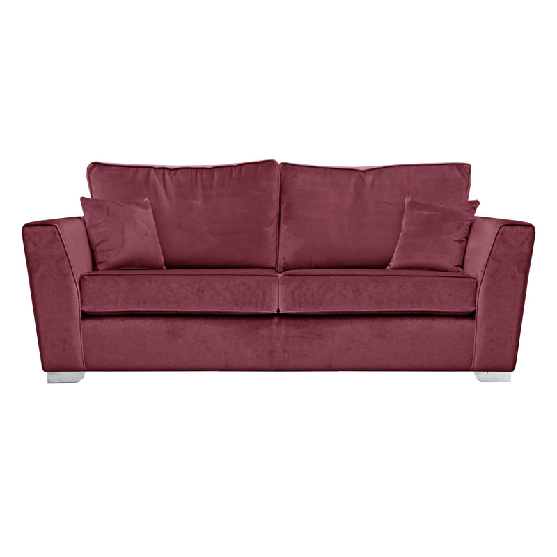 Quade Velvet Sofa, Plum