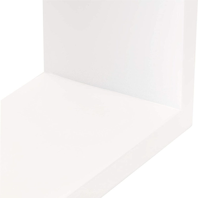 Golo 3 Piece Square Floating Shelf, White
