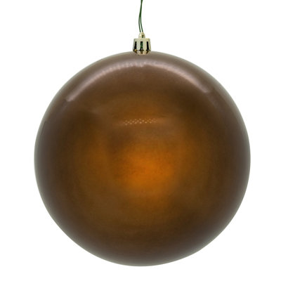 Boule de 4 po sans soudure perle moka percée aux rayons UV. Comprend 6 ornements par boîte.