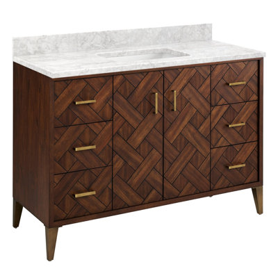 Ensemble de meuble-lavabo autoportant simple 48 "avec meuble-lavabo et dessus de meuble-lavabo Patzi