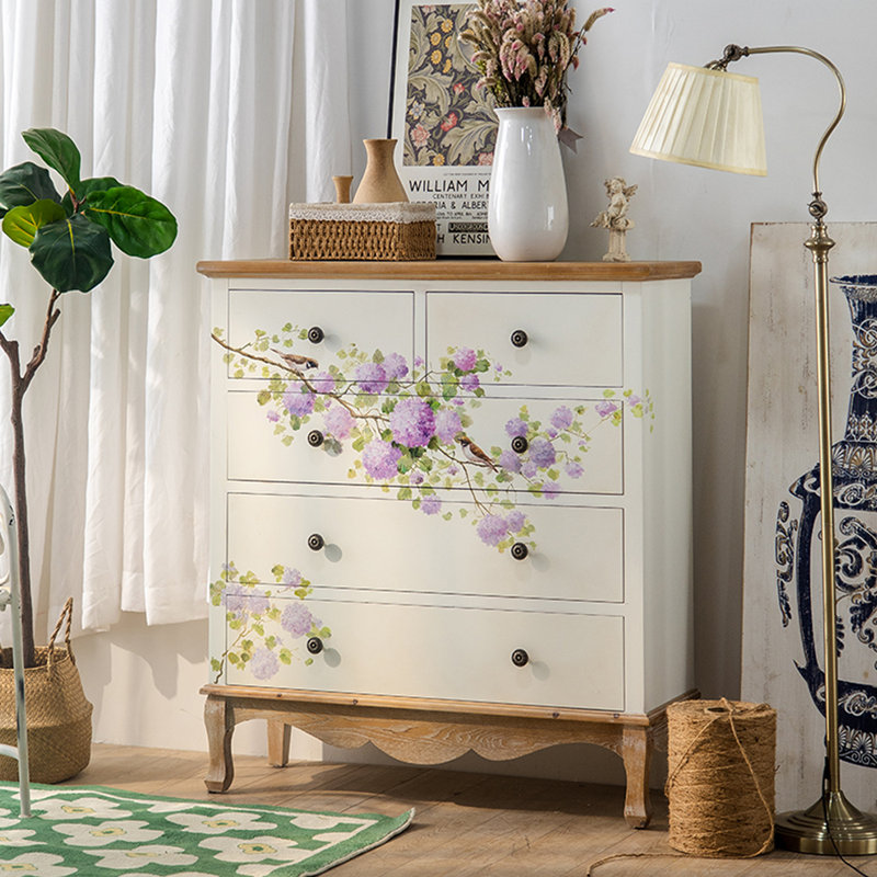 Hand-Painted Five-Drawer Accent Chest