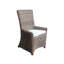 Chaise avec accoudoirs Pindall - gris Kubu - avec coussin
