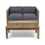Ensemble de conversation avec coussin en bois