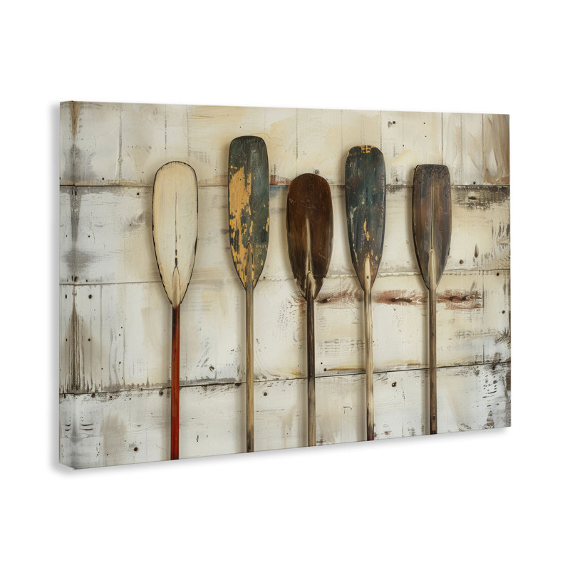  Art mural sur toile Rustic Oar par Arlington Prints, H 16 po x l 24 po