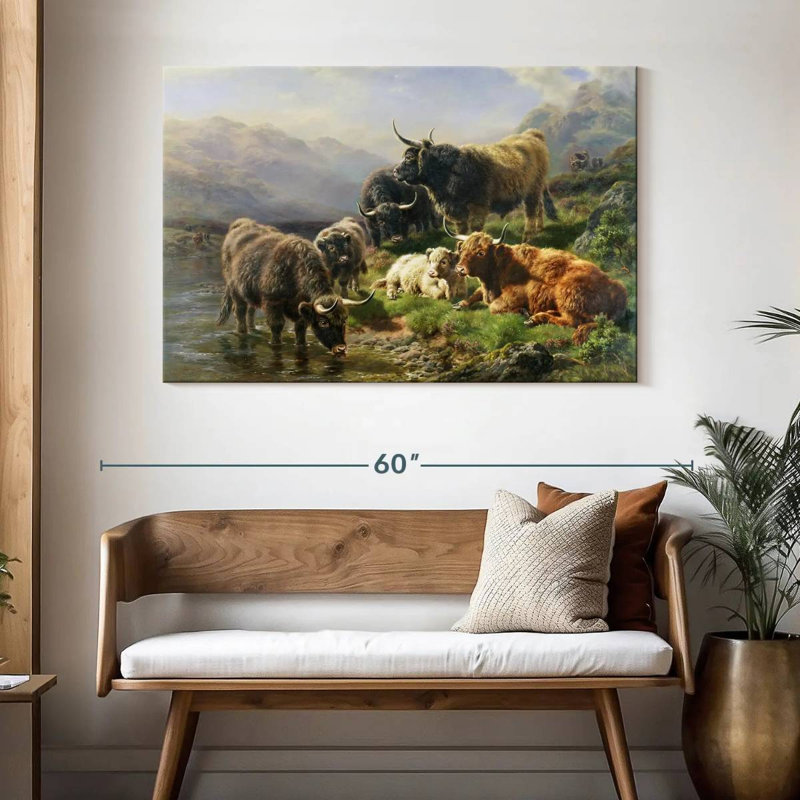 Brampt Highland Cattle, 32" H x 48" W