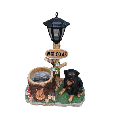 Statue jardinière Rottweiler