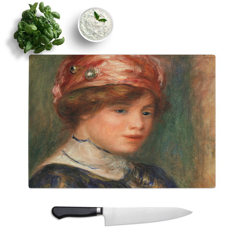 Portrait of a Woman Vol.2 by Pierre-Auguste Renoir Chopping Board, 0.4cm H x 20cm W x 28.5cm L