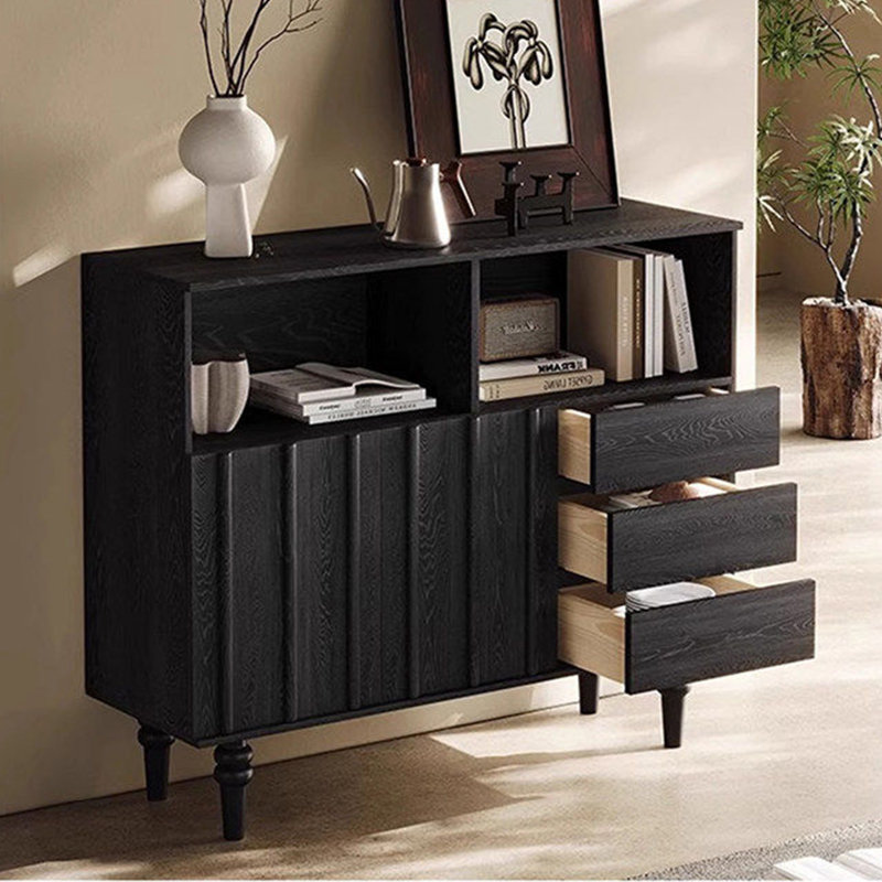 Armoire d'entrée de style médiéval, H 37,4 po x l 59,05 po x P 15,75 po
