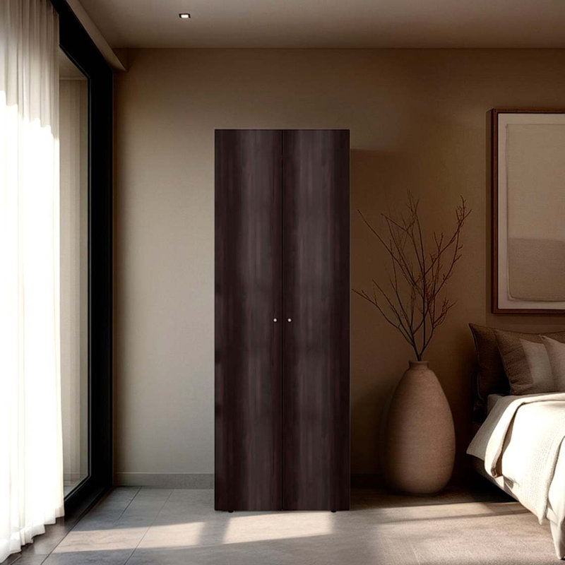 Armoire haute à 2 portes en noyer teint, Noyer