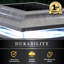 Éclairage de poteau de clôture à lumière DEL solaire en aluminium 4 po x 4 po avec adaptateur de base inclus Imperial-9809741-78608414