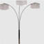 Lampe sur pied en métal de 84 pouces de hauteur, avec 3 arches en cristal