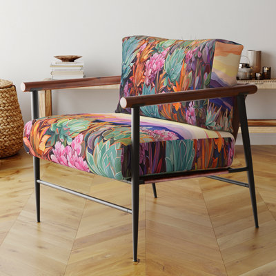 Fauteuil d'appoint rembourré Floral
