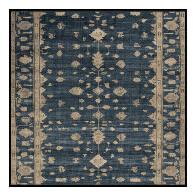 Tapis gris lavable à la machine, Carré 5 pi