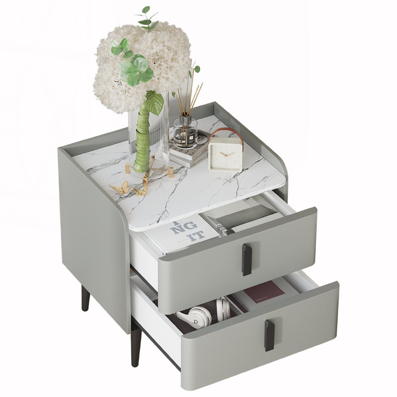 Table de chevet avec 2 tiroirs