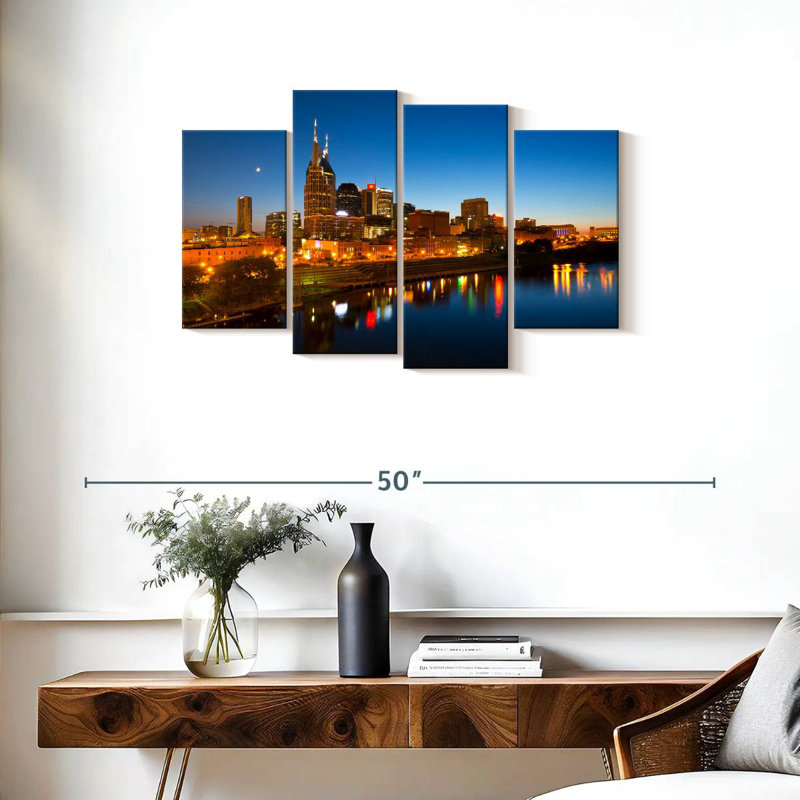 Vue de l'horizon de Nashville, H 22 po x l 36 po