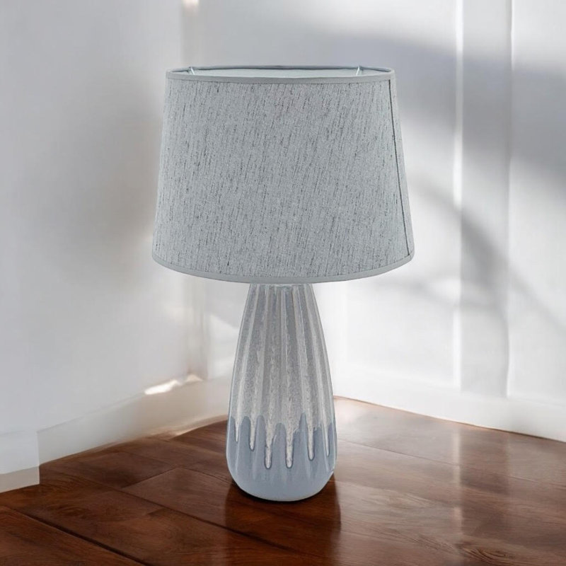 Elegant & Stylish Eakins Ceramic 52 CM Table Lamp with Hand-Finished Base – Sophisticated Decorative Light for Modern Bedroom