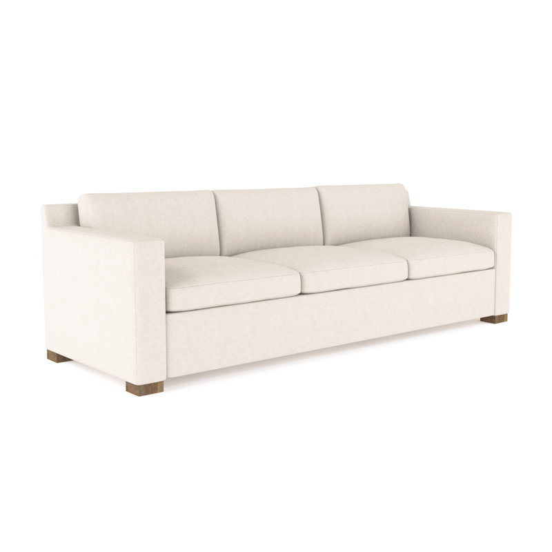 Canapé Mercer, Velours moelleux albâtre, H 33,5 po x l 108 po x P 44 po, Patiné