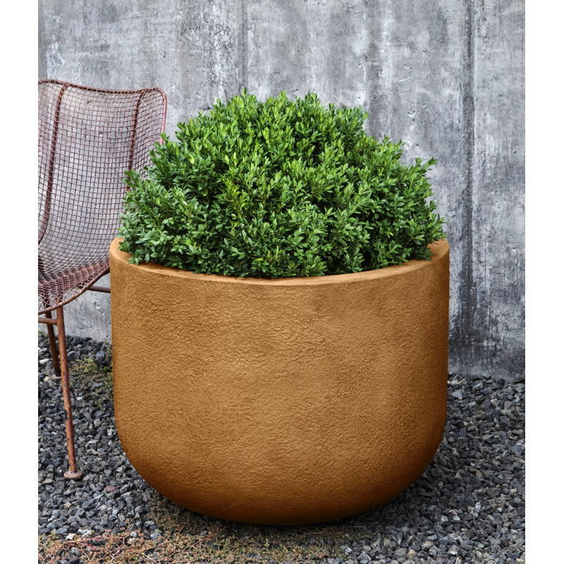 Contour Handmade Planter, Travertine, 22" H x 28" W x 28" D