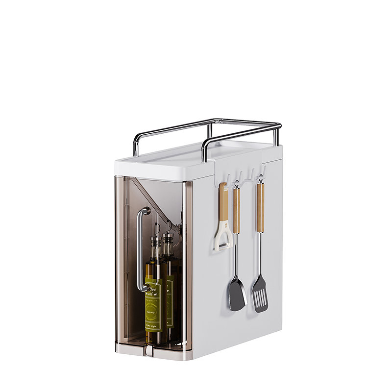 Armoire de rangement de bureau étroite, support de rangement multifonctionnel pour pot à épices, 19.69" H x 6.1" W x 13.98" D