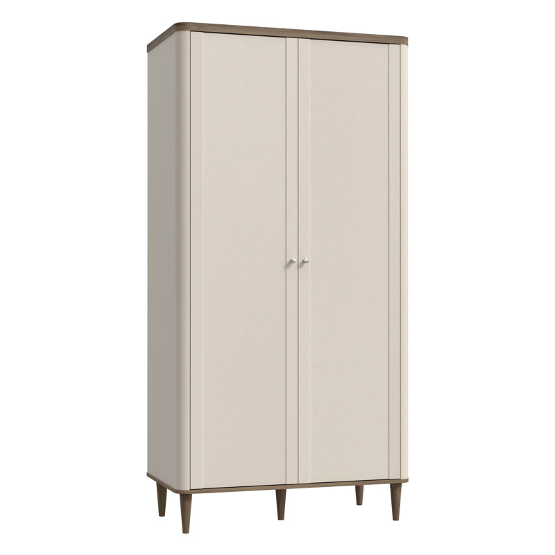 Tasheanna 2 Door Manufactured Wood Wardrobe