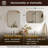 Contemporary Cut Corner Octagonal Scalloped Bathroom Vanity Mirror | Stainless Steel Frame-334324316-307394496