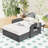 PE Rattan Double Chaise Lounge with Adjustable Backrest, Footrest and Comfortable Cushion-965410285-965410282