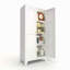 Armoire de rangement 61 po à 2 portes galbées, armoire de rangement en métal avec portes et tablettes réglables, pour chambre à coucher, salon-154262082-154262085