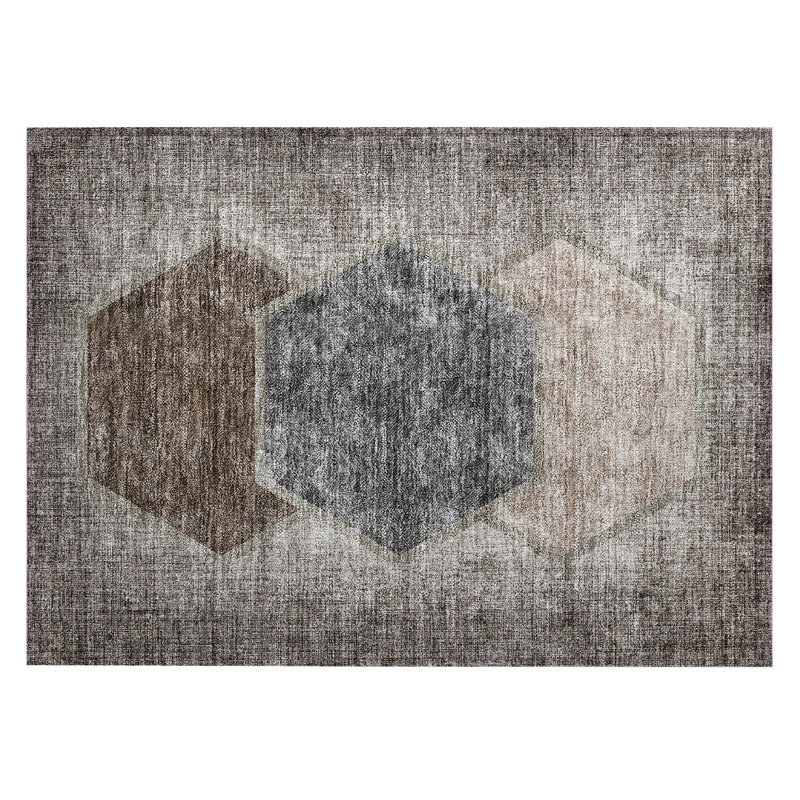 Tapis intérieur / extérieur Flitwick avec envers antidérapant, Rectangle 1 pi 8 po x 2 pi 6 po