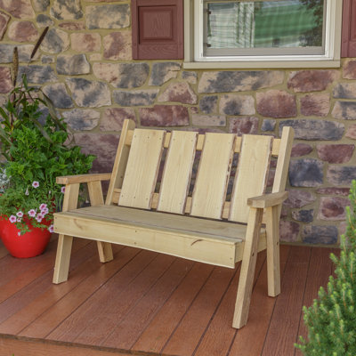 Lucille Timberland Wooden Garden Bench by Loon Peak