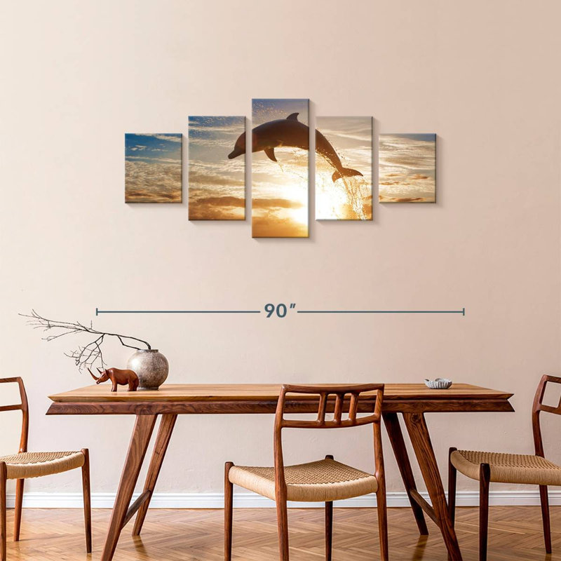 Jumping Dolphin, 34" H x 74" W