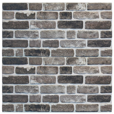Panneau mural 3D gris / noir 19,7 "x 39,4" (paquet de 10)
