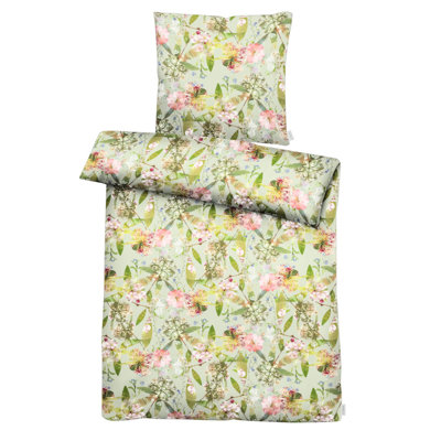 Coloured Nights Cotton Floral Duvet Cover Set with Pillowcases Included