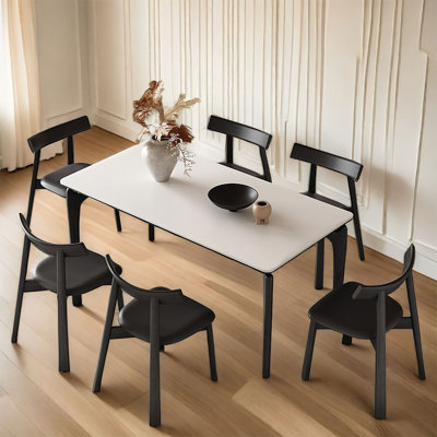 Ensemble de chaises de table en chêne et ardoise