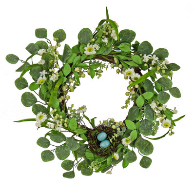 20" Daisies and Berries Wreath
