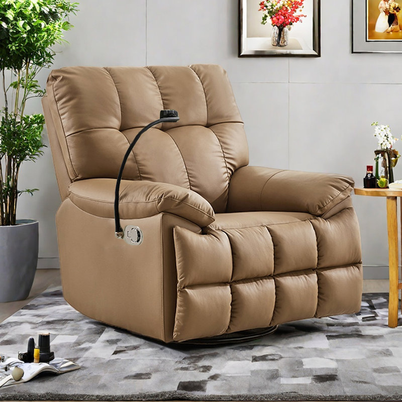 Fauteuil inclinable pivotant multifonctionnel pour canapé simple, Café