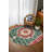 Girraj Burgundy Green Beige Oriental Machine Printed CGirrajn Polyester Area Rug-744038349