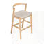 Ensemble de 2 tabourets d'intérieur en bois d'hévéa-464061274