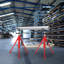 28-52 in Pipe Stand - Heavy Duty V-Head, Adjustable Construction, Folding & Portable Design-131380179