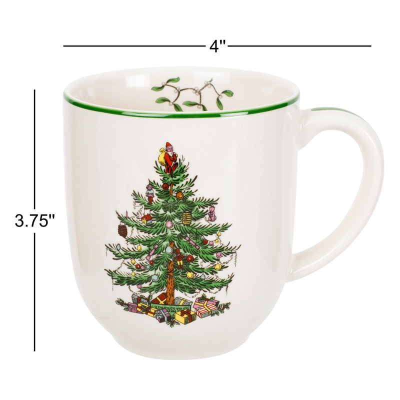 Spode Christmas Tree Cafe Mug 14 Oz